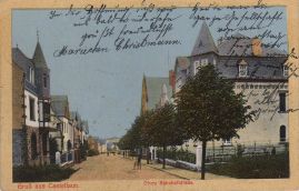 Hier geht es zur Karte mit dem Motiv 'Colorierte Karte der Bahnhofstraße aus dem Jahr 1916'